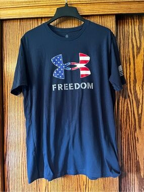 Under Armour Navy Short-Sleeve Freedom Logo Tee